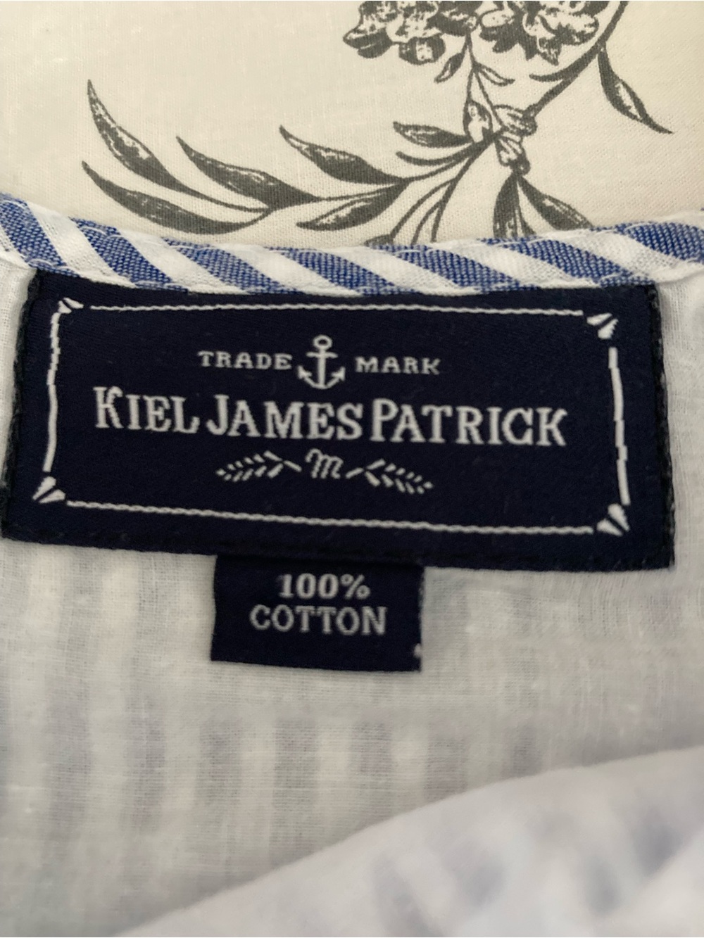 Kiel James Patrick / Seaside blue striped seersucker tiered Midi Sundress - Picture 14 of 14